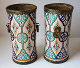 Handcrafted Moorish Ceramic Planters with Handles