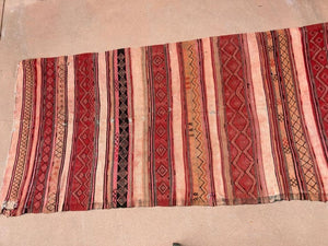 Moroccan Vintage Kilim Tribal Rug, circa 1960's
