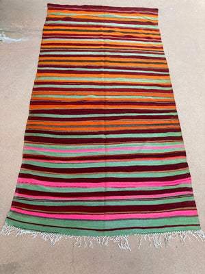 Moroccan Vintage Flat-Weave Kilim Rug North Africa