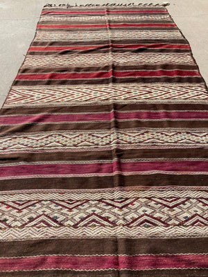 Moroccan Vintage Tribal Kilim Rug Textile North Africa