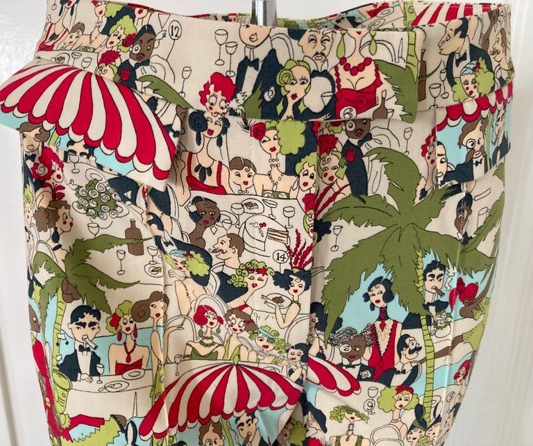 John Galliano Prints Vintage Pants, Rare Trousers, 1999's John Galliano Prints Vintage Pants, Rare Trousers, 1999's