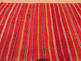 Vintage Moroccan Flat-Weave Rug with Stripes