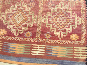 1960s Authentic Moroccan Vintage Tribal Rug