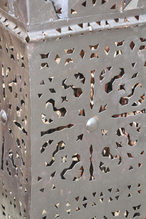 Large Outdoor Metal Moroccan Hurricane Candle Lantern