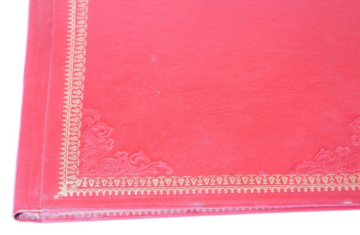 Vintage Moroccan Embossed Leather Padfolio