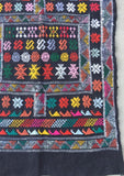 Moroccan Vintage North African Black Tribal Kilim Rug