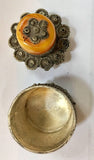 Silvered Metal Lidded Box