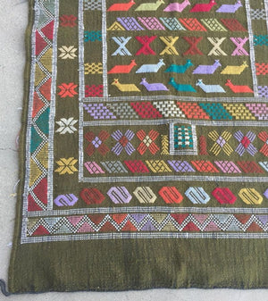 1980s Vintage Moroccan Berber Rug