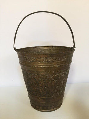 Anglo-Raj Mughal Bronzed Copper Vessel Bucket