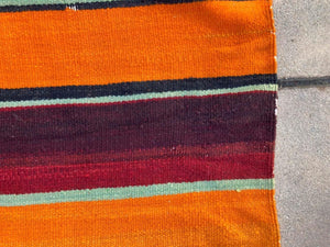 1960s Moroccan Vintage Flat-Weave Berber Rug