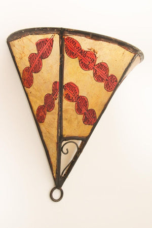 Ethnic Parchment African Art Wall Sconce