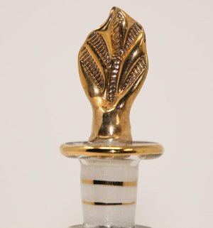 Moorish Hand Blown Gilt Glass Bohemian Perfume Bottle