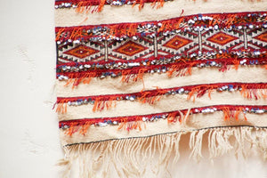 1960s Moroccan Tribal Wedding Rug with Sequins North Africa, Handira