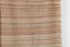 1960s Moroccan Vintage Flat-Weave Brown Tribal Organic Textile