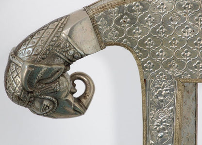 Anglo-Indian Silvered Wrapped Clad Side Chairs a Pair