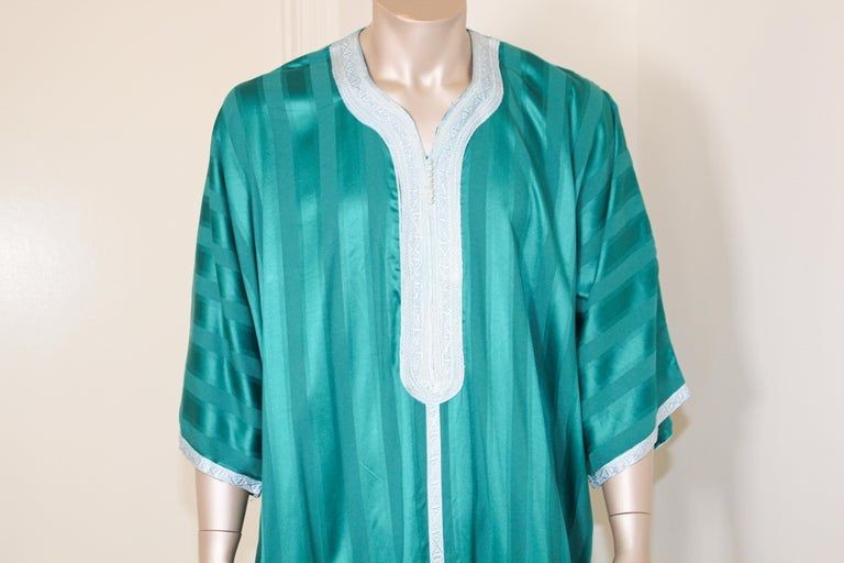 Moroccan Vintage Gentleman Emerald Green Caftan