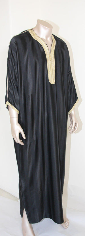 Moroccan Black Vintage Gentleman Caftan