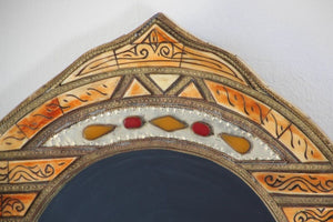 Large Moroccan Arched Moorish Mirror Inlaid
