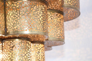 Moroccan Moorish Alhambra Brass Chandelier
