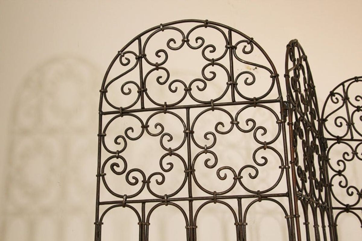 Hand Forged Iron Moorish Folding Screen