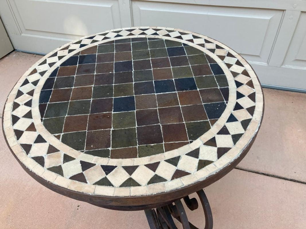 Moroccan Mosaic Tile Side Table