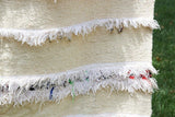 1960s Vintage Authentic Moroccan Wedding Blanket Throw with Sequins