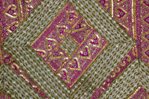 Mughal Style Metal Threaded Tapestry Framed from Rajasthan, India