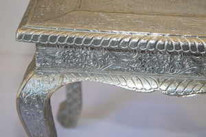 Vintage Anglo-Indian Silver Clad Side Low Table