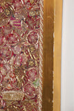 Mughal Embroidered Metal Threaded Tapestry from Rajasthan Framed