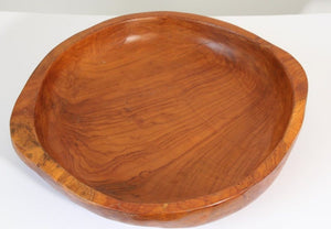 Large Vintage Hand Hewn Organic Teak Burl Bowl