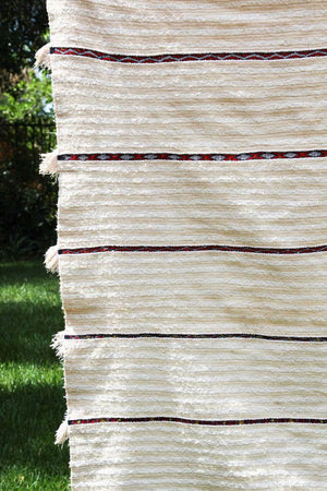 Tribal Moroccan Handcrafted Wedding Blanket Throw with Sequins 8