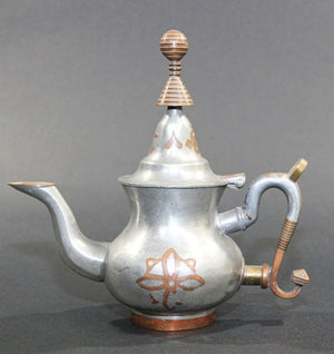African Tuareg Silver Pewter Tea Pot from Mauritania