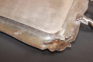 Vintage Large Silver Plate Tray George IV English Style
