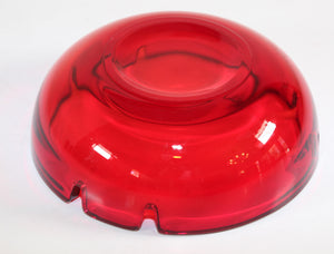 Vintage Mid-Century Glass Ruby Red Cigar Ashtray