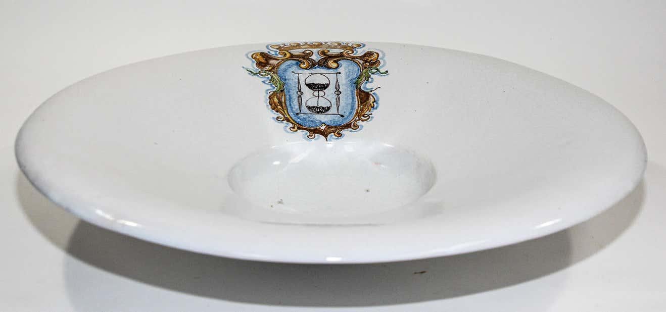 Vintage Talavera Large Stoneware White Bowl Spain