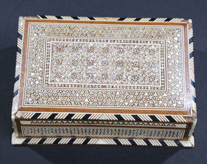 Moorish Handcrafted Middle Eastern Mosaic Inlaid Decorative Box