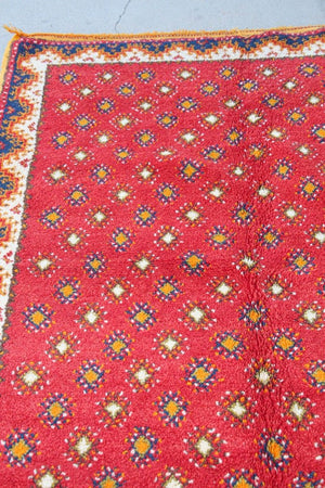 1960s Vintage Moroccan Hand-Woven Berber Carpet
