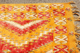 Vintage Moroccan Geometrical Orange Tribal Rug