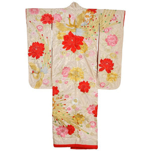 Vintage Silk Brocade Japanese Ceremonial Kimono