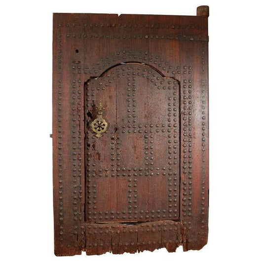 19th Century Large Moroccan Ryad Studded Moorish Antique Door