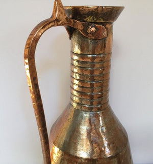 19th Century Middle Eastern Persian Metal Copper Water Ewer