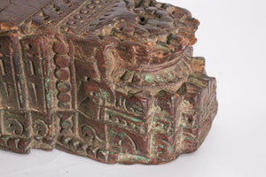 Wall Bracket Architectural Carved Wood Fragment from India