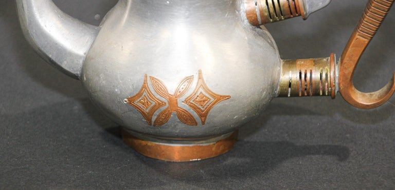 Tuareg African Pewter Tea Pot from Mauritania