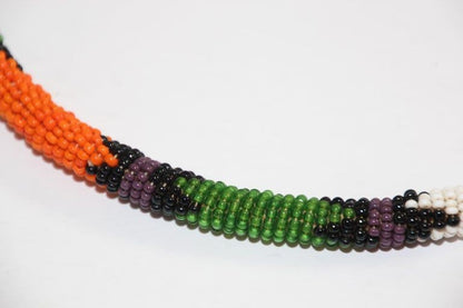 African Urembo Beaded Vintage Necklace Choker by the Maasai Tribe Kenya – view 5