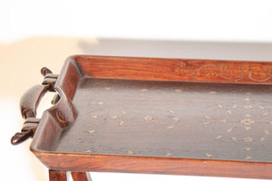 Vintage Anglo-Indian Inlaid Tray Table