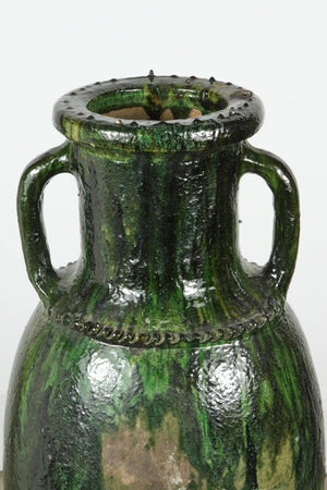 Moroccan Vintage Green Olive Jar
