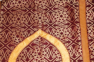 Moroccan Wall Hanging Hiti with Moorish Arches Red and Gold