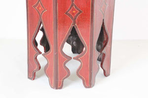 Moroccan Moorish Hand Painted Pedestal Table