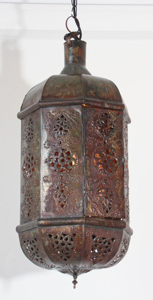 Moroccan Moorish Handcrafted Metal Lantern Pendant