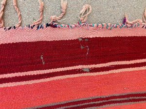 Moroccan Vintage Flat-Weave Tribal Kilim Rug